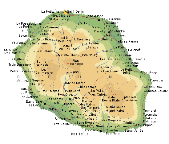 carte de la Réunion