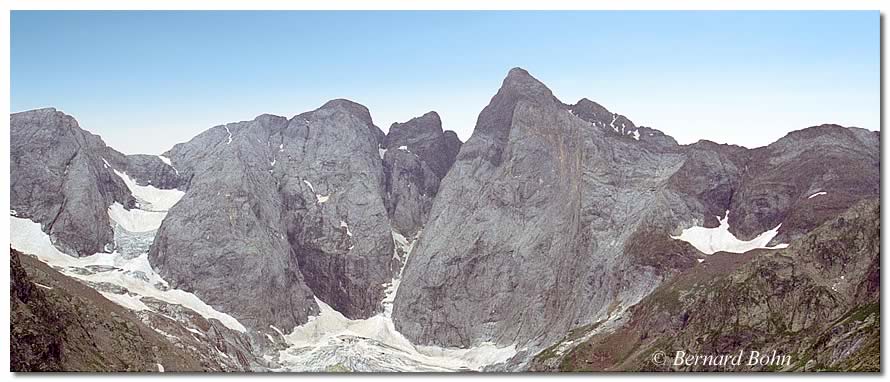 Panorama face nord Massif du Vignemale