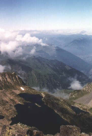 lac montagnette vue depuis le Pic de Sauvegarde