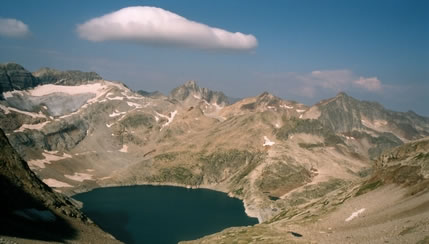 Spigeolles Lac portillon vu depuis col de literolle