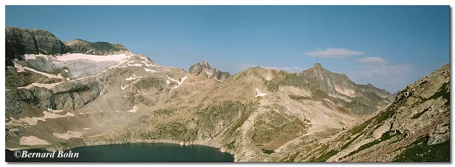 Panorama seil de la Baque lac du portillon  gourgs blancs Spigeolles